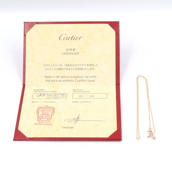 CARTIER 18k Rose Gold Diamond Necklace - Picture 5 of 6